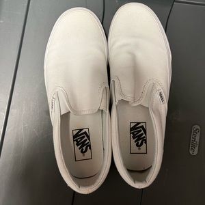 White size 9 slip on vans